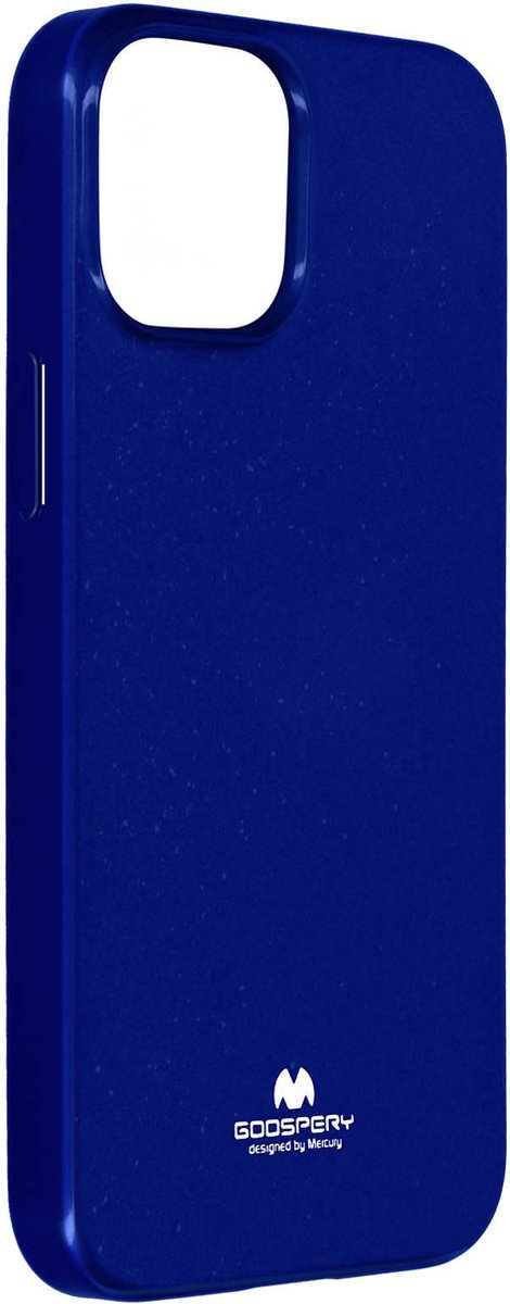 Hoes geschikt voor iPhone 13 Glimmend Siliconengel Mercury Donkerblauw