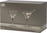 L.S.A. - Bar Martiniglas 180 ml Set van 2 Stuks - Glas - Transparant