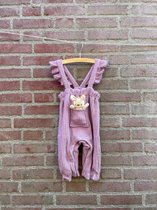 Evie Lilac baby tuinbroek - met konijnenpopje | Jurkjes & Jumpsuits | La Olivia Kids