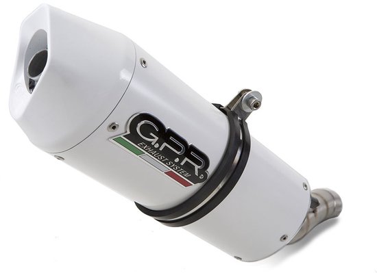 Foto: Gpr exhaust systems albus ceramic v strom dl 1000 14 16 gehomologeerde slip on uitlaatdemper wit homologated