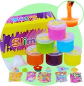 Slijm – Heldere Slijm – Slime – Speelslijm – 6 potjes – Extra Versieringen – Speelgoed voor kinderen – Educatief speelgoed