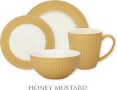 GreenGate Alice Honey Mustard Serviesset 4-delig - 1 persoons