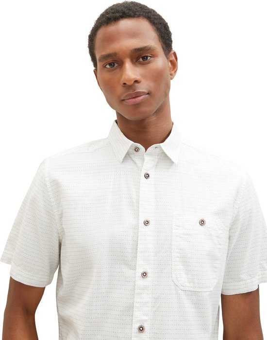 Tom Tailor Overhemd Kleurrijk Gestructureerd Overhemd 1036225xx10 31820 Mannen Maat - M