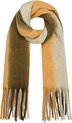 Yehwang - Echarpe d'hiver couleurs ombrées marron/jaune Polyester
