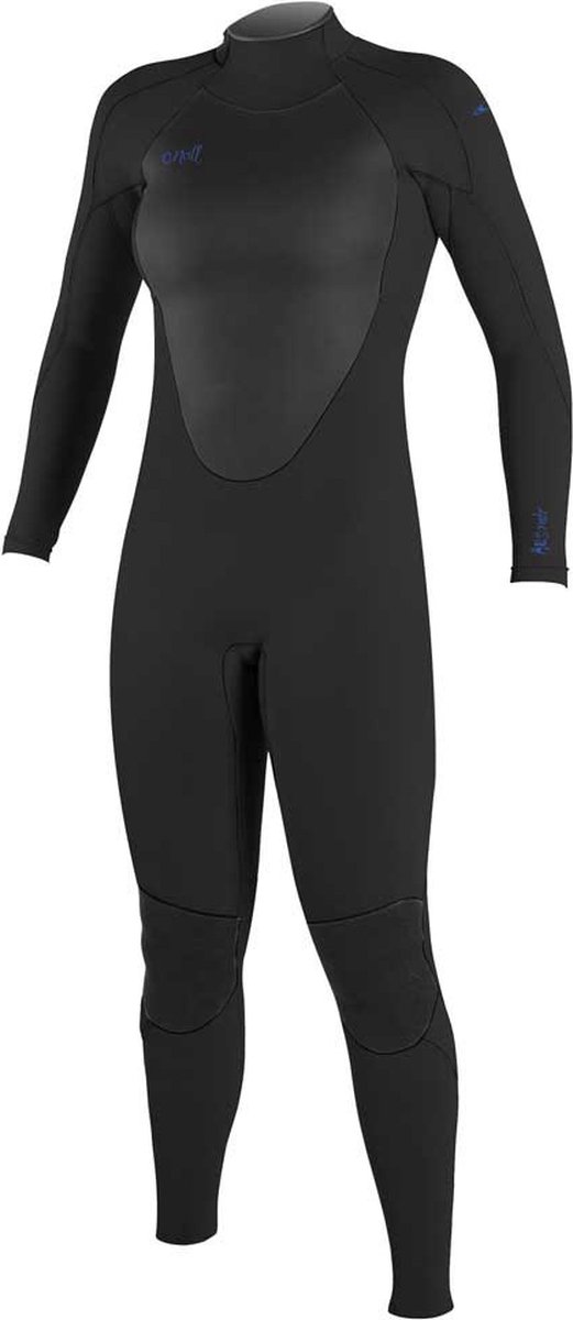 2025 O'Neill Dames Epic 3/2mm Gbs Rug Ritssluiting Wetsuit - Bla