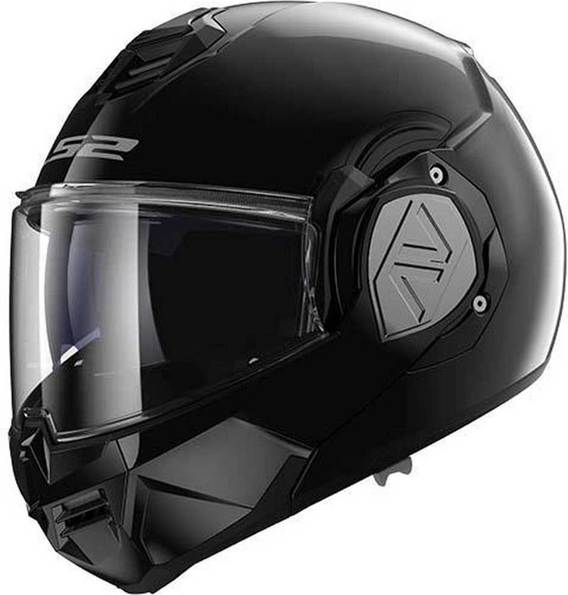 LS2 FF906 Advant Solid Gloss Zwart Systeemhelm - Maat XS - Helm