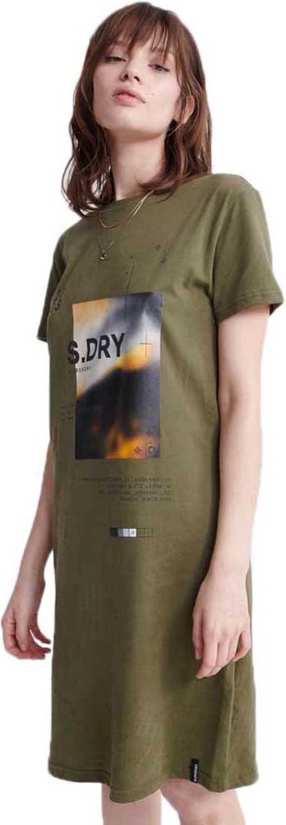 Superdry Desert Graphic Korte Jurk S Vrouw Olijf