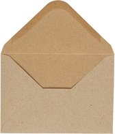 Enveloppes - Kraft Marron - Naturel - 11,5x16cm - A6 - 110 grammes - Happy Moments - 10 pièces