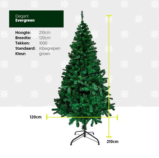 Elegant Evergreen Artificial Kunstkerstboom PVC 210cm 1000 takken Snelle... bol