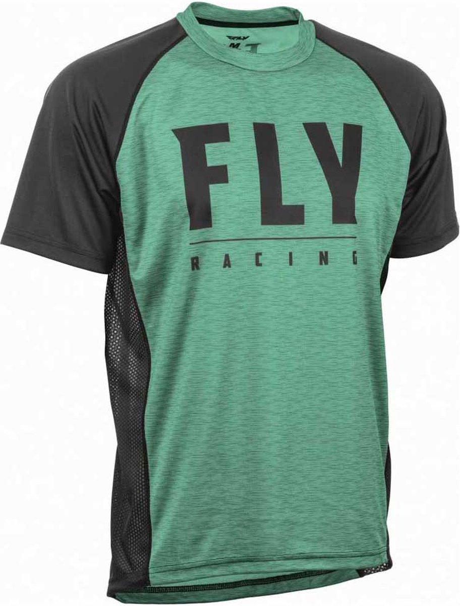 Fly Racing Super D T-shirt Met Korte Mouwen Groen XL Man