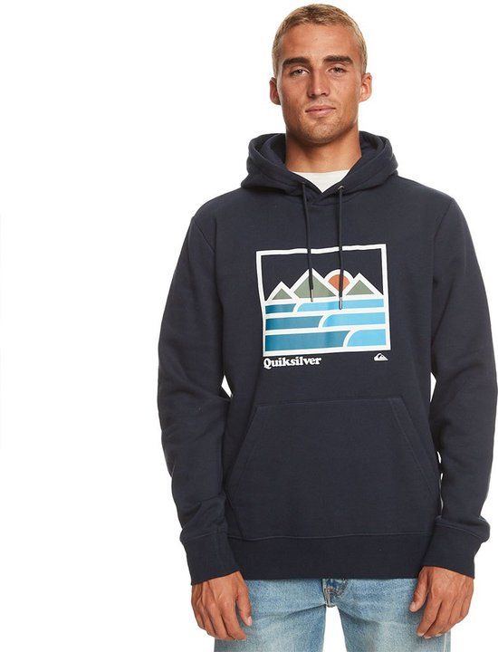 Quiksilver Landscape Lines Hoodie Capuchon Blauw M Man