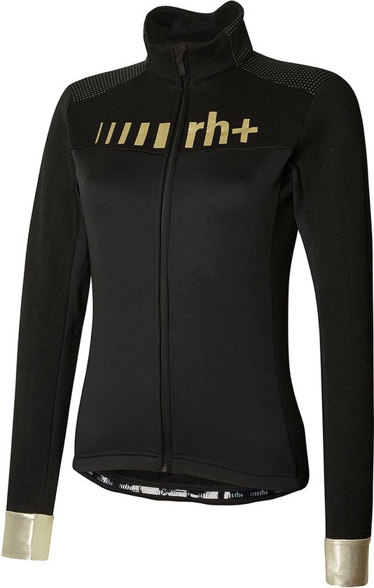 Airtracks Hardloopset voor dames, functionele thermische hardloopbroek, lang en thermo-hardloopshirt met lange mouwen, warm, ademend, reflectoren, Schwarz-neon, XL