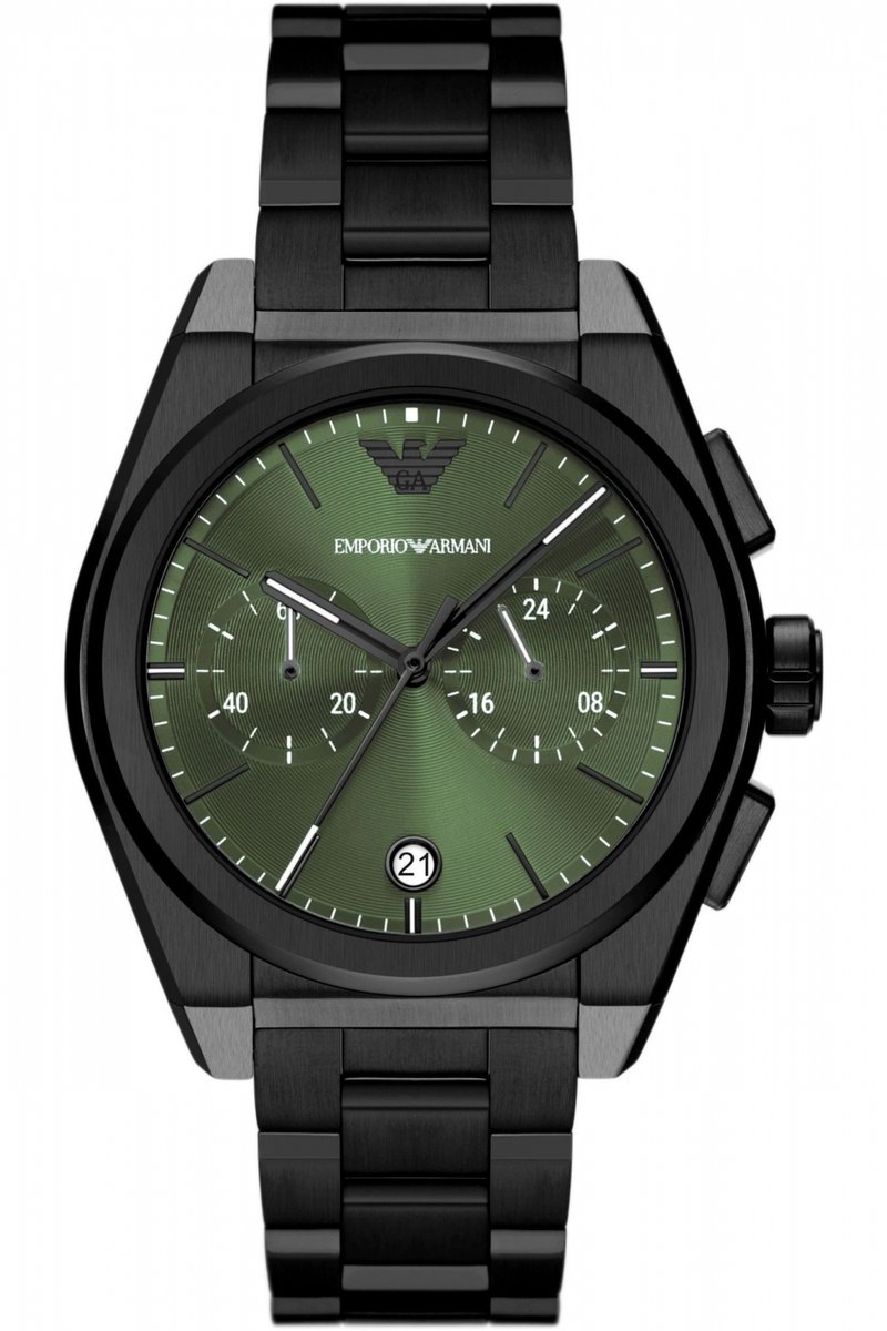 Emporio Armani Federico AR11562 Horloge - Staal - Zwart - Ø 43 mm