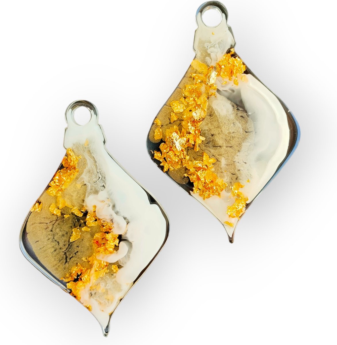 Resin Art JR: Unieke hoogwaardige kwaliteit epoxy kersthangers / Handgemaakte kerstdecoratie / Kerstversiering