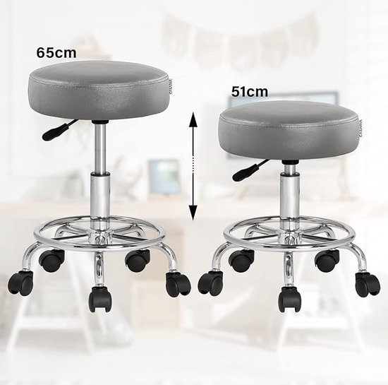 Rolkruk Comfort, uit kunststof, zwart