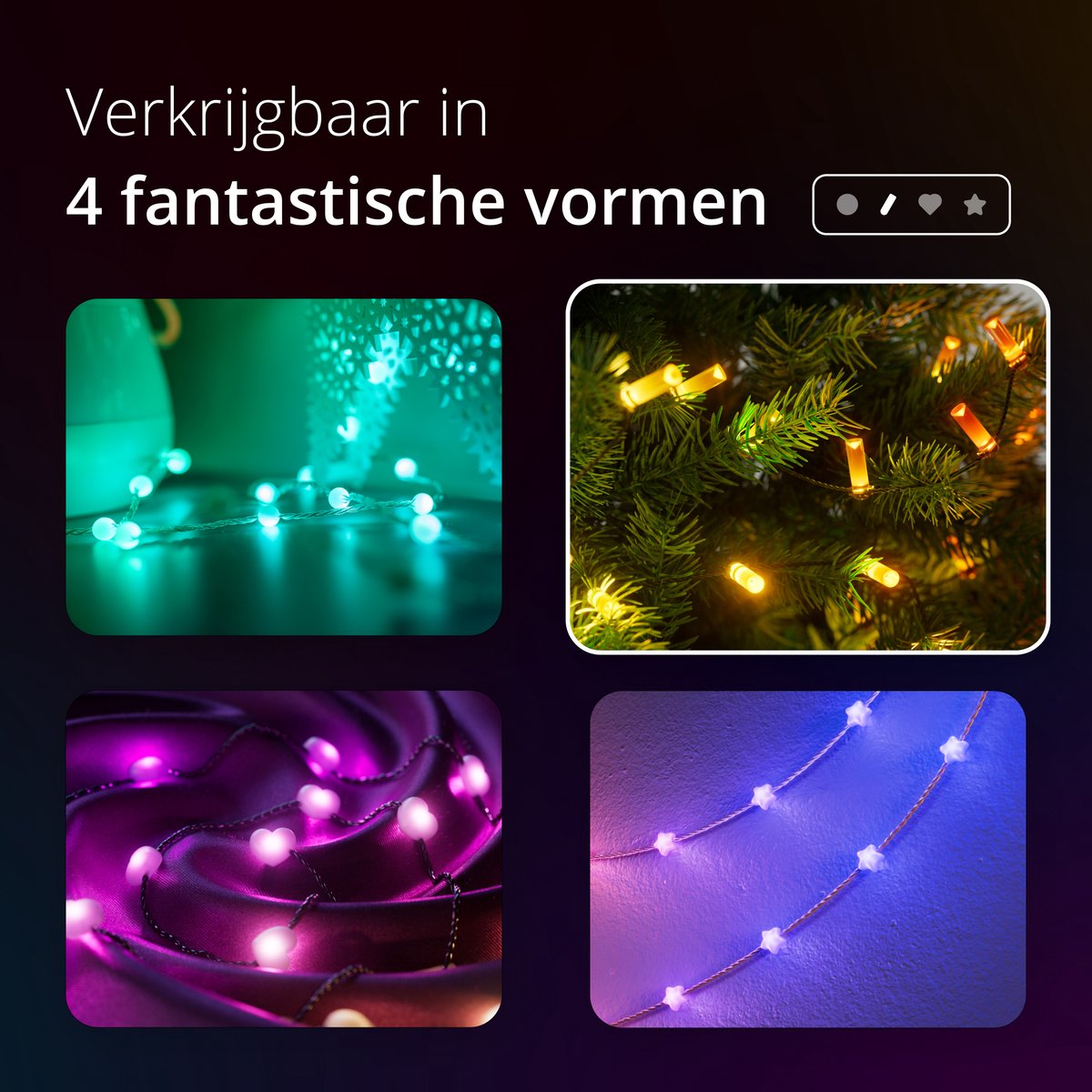 Twinkly Candies Lichtsnoer - Pearl - RGB - Verlichtingsdecoratie - 100 RGB LED’s - 6 meter - Transparant – foto 6