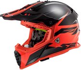 LS2 MX437 Fast Evo Roar Noir Mat Rouge XXL