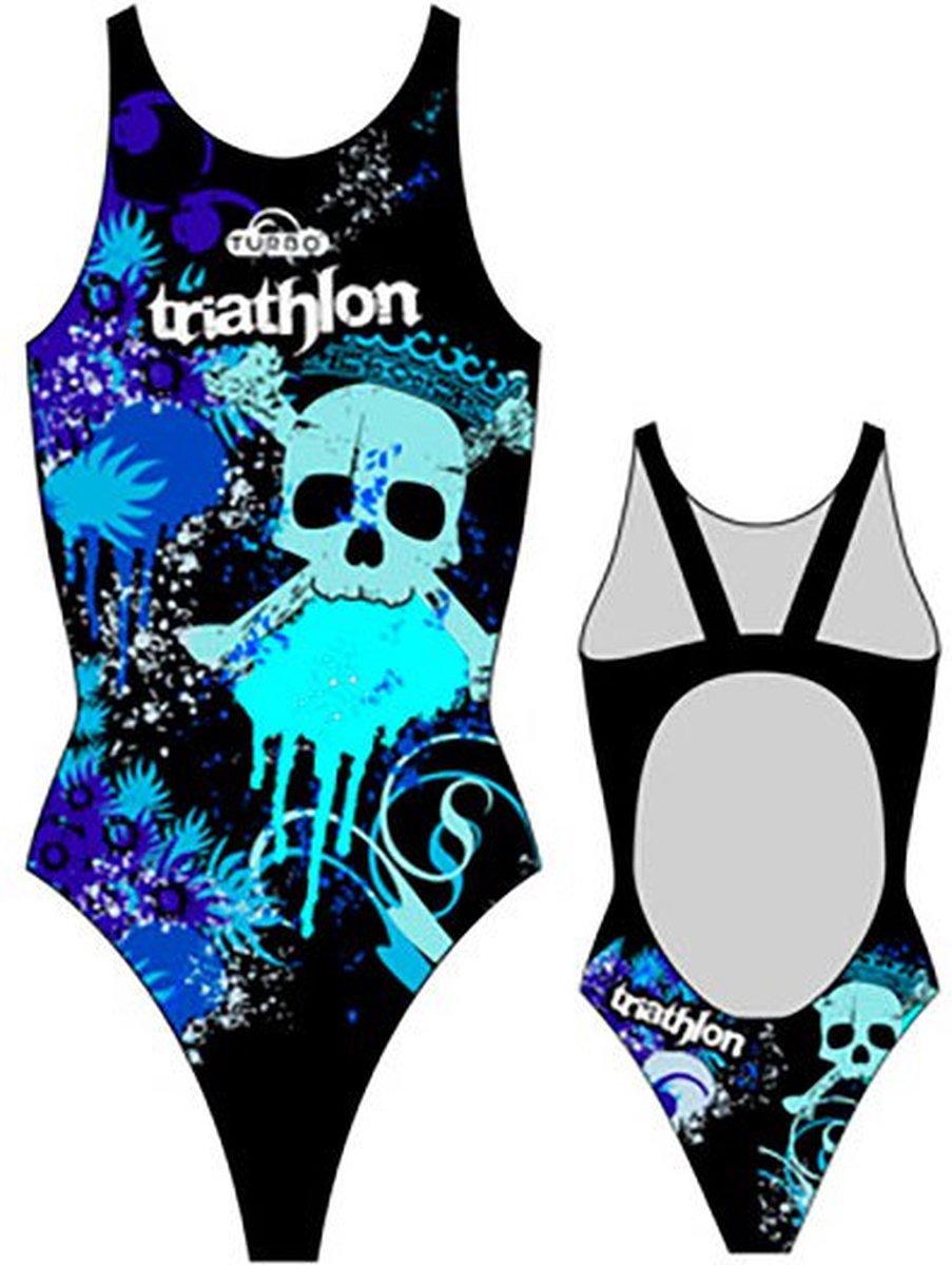 Turbo Skulls Triathlon Zwemkleding Zwart L Vrouw Black / Royal