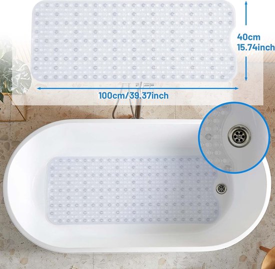 Badkamer Douchemat,Houten Douche Voet Pad,Multifunctionele Douchemat,Antislip Houten Badmat,Duurzaam Hardhout,voor Badkamer,Buitendouche,Sauna,Spa (90x60cm/35x24in