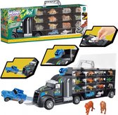 Woopie dinosaurus vrachtwagen met figuren - Speelgoedvoertuig - Dinoauto - Truck - Speelfiguren