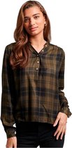 Superdry Check Lange Mouwen Blouse Bruin 2XS Vrouw