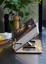 Kitchen Trend - Kookboek Standaard - Cookbook Stand - Tablethouder - Eiken/ Oak - Verstelbaar In 8 Standen