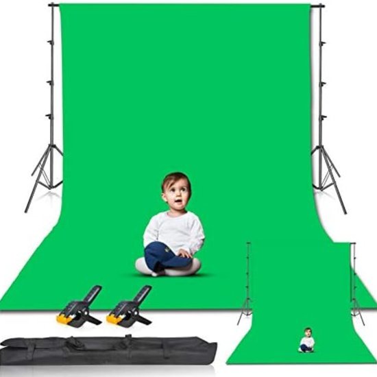 Green Screen Met Statief Achtergrondsysteem Green Screen Doek