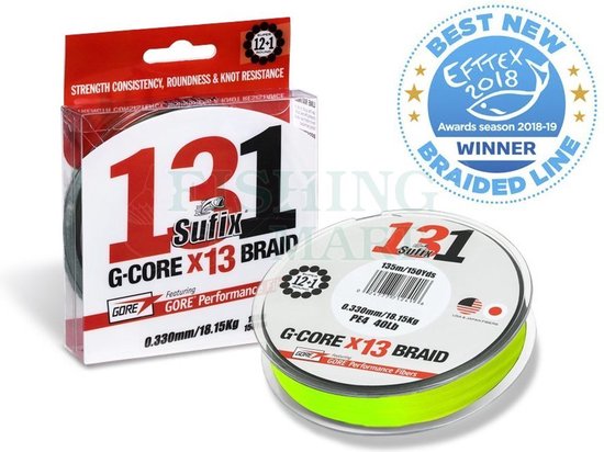 Sufix 131 G-Core Braid - 150m 0.28mm Chartreux van Sufix — afbeelding 3
