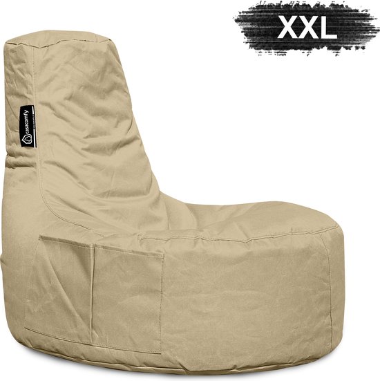 What Is Beige Lumaland Beanbag 25x45 Cm - Waterafstotende Zitzak Voor Binnen & Buiten | Voetsteun & Pouf In Beige Lumaland Beanbag Kruk