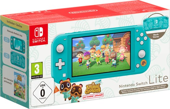 Nintendo Switch Lite - Animal Crossing: New Horizons Bundel - Turquoise