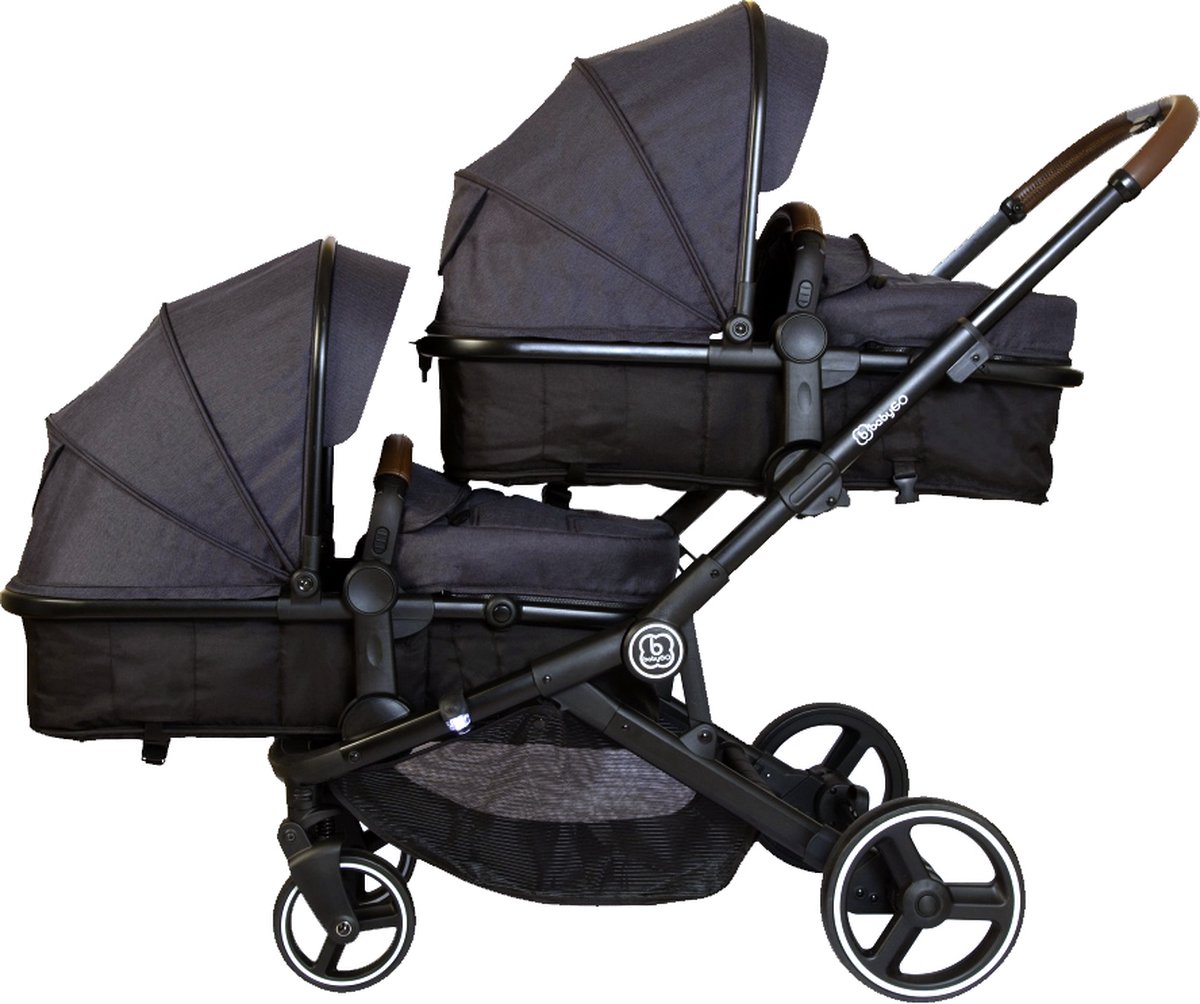 babyGO Duo kinderwagen Twiner Grey
