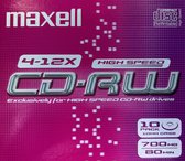 Maxell CD-RW 700MB 80Min 1-10x HighSpeed JC 10pk 10 stuk(s)