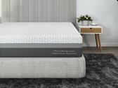 Scarnatti Cool Gel Memory Foam Matras, 27 cm, 180 x 200 cm, 7-zones visco-elastisch en koudschuimmatras, verrijkt met groene thee en bamboe houtskool Zero-Partner-Disturbance