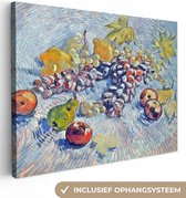 Canvas Schilderij Druiven, citroenen, peren en appels - Vincent van Gogh - 80x60 cm - Wanddecoratie