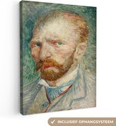 Toile Peinture Autoportrait - Vincent van Gogh - 60x80 cm - Décoration murale