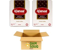 Multipak Alameed Arabische Koffie (Gemalen) Medium met Kardemom (2x 200GR)