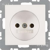 Berker Stopcontact S1 1-voudig - Mat Wit