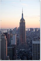 Muurdecoratie USA - New York - Gebouw - 120x180 cm - Tuinposter - Tuindoek - Buitenposter