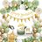 Groen / Goud Happy birthday