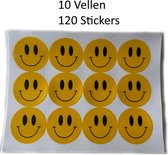 FISKA - 120 Stickers Smiley - 2,5 cm - Stickers Emoji - Label Smiley - Sluitsticker Emoji - Sluitzegel