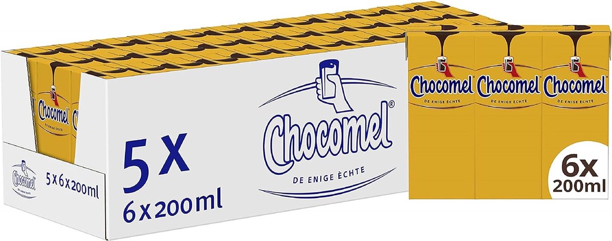 Chocomel – Chocolademelk Vol – Drinkpakjes Mini – Houdbaar – 5 x 6 x 200 ml – Voordeelverpakking