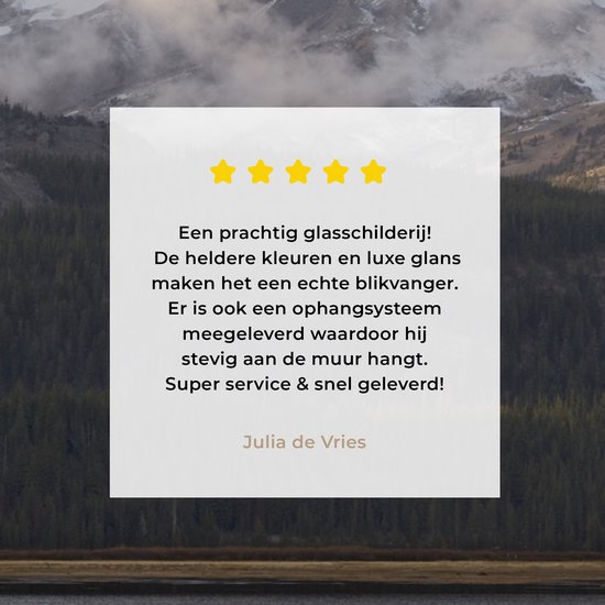 MuchoWow® Peinture sur verre 120x80 cm - Peinture sur verre acrylique - Une tente jaune dans une zone de montagne - Photo sur verre - Peintures