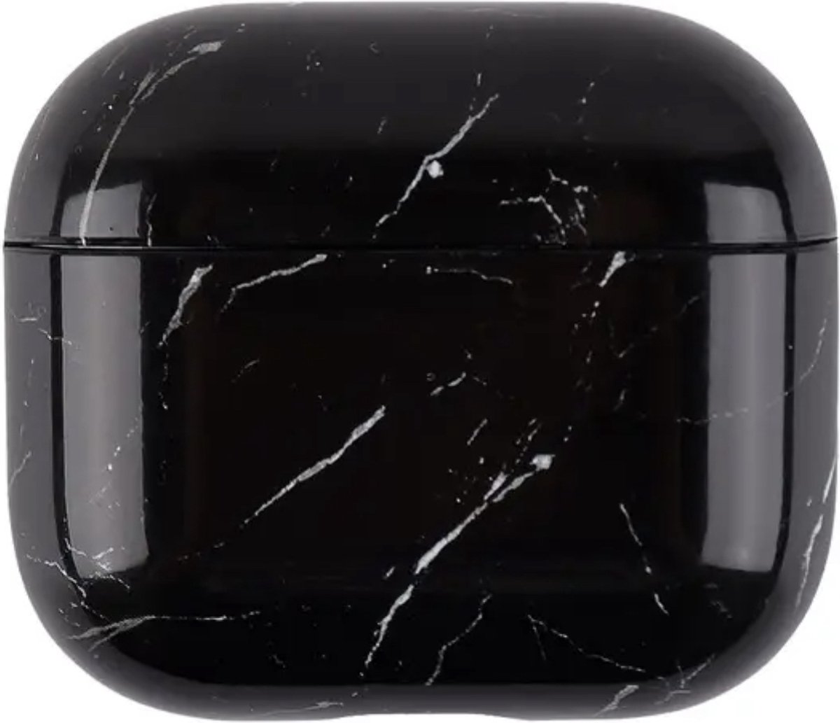 Hidzo - Hoes voor Apple's Airpods Pro - Hard Case - Zwart Marmer