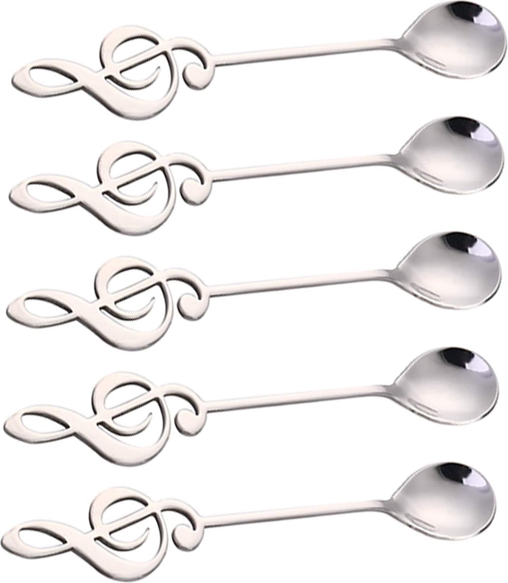 theelepeltjes - koffielepels van roestvrij staal, vaatwasmachinebestendig,5pcs