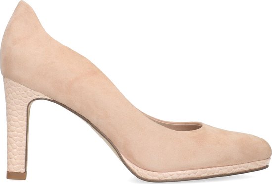 Manfield - Dames - Roze suède pumps - Maat 40