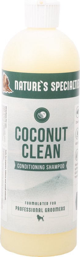 Nature's Specialties - Coconut Clean - Honden En Katten Shampoo - Textuurshampoo Met Zijde Proteïnen - 473ML