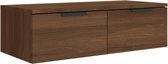 vidaXL - Wandkast - 68x30x20 - cm - bewerkt - hout - bruin - eikenkleur