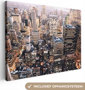 Canvas Schilderij New York - NYC - Amerika - 80x60 cm - Wanddecoratie