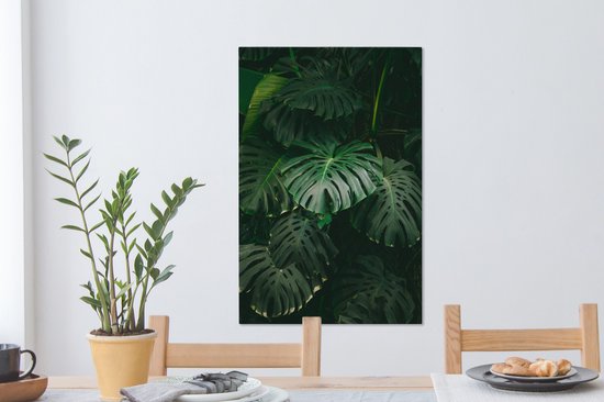 Peintures sur toile Feuilles - Monstera - Motif - 60x90 cm - Décoration murale