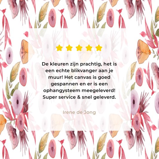 Peintures sur Toile Fleurs - Rose - Couleurs - Aquarelle - 20x30 cm - Décoration murale